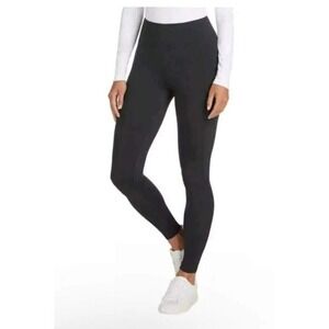Matty M Women's High Waisted Wide Band Active Leggings Charcoal Gray Size XL